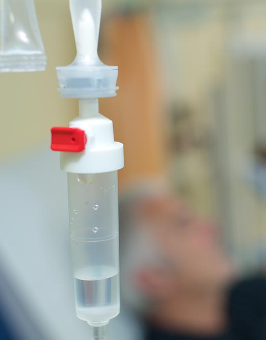 IV drip providing antibiotics